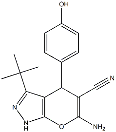 6-amino-3-(tert-butyl)-4-(4-hydroxyphenyl)-1,4-dihydropyrano[2,3-c]pyrazole-5-carbonitrile
