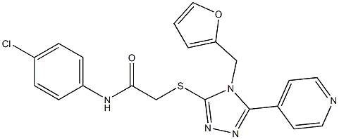 N-(4-chlorophenyl)-2-{[4-(furan-2-ylmethyl)-5-pyridin-4-yl-4H-1,2,4-triazol-3-yl]sulfanyl}acetamide Structure