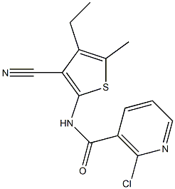 2-chloro-N-(3-cyano-4-ethyl-5-methyl-2-thienyl)nicotinamide