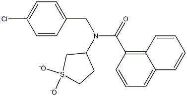 N-(4-chlorobenzyl)-N-(1,1-dioxidotetrahydro-3-thienyl)-1-naphthamide Struktur