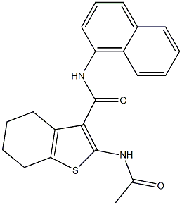 2-(acetylamino)-N-(1-naphthyl)-4,5,6,7-tetrahydro-1-benzothiophene-3-carboxamide Structure