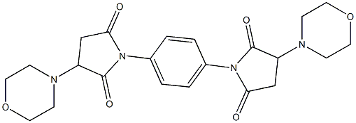 3-(4-morpholinyl)-1-{4-[3-(4-morpholinyl)-2,5-dioxo-1-pyrrolidinyl]phenyl}-2,5-pyrrolidinedione Structure