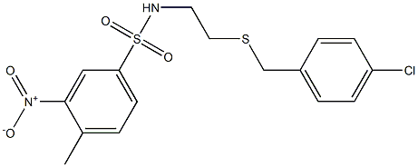 N-{2-[(4-chlorobenzyl)sulfanyl]ethyl}-3-nitro-4-methylbenzenesulfonamide