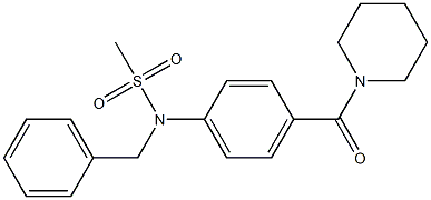 N-benzyl-N-[4-(1-piperidinylcarbonyl)phenyl]methanesulfonamide Structure