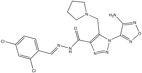 1-(4-amino-1,2,5-oxadiazol-3-yl)-N'-(2,4-dichlorobenzylidene)-5-(1-pyrrolidinylmethyl)-1H-1,2,3-triazole-4-carbohydrazide