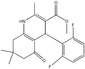 methyl 4-(2,6-difluorophenyl)-2,7,7-trimethyl-5-oxo-1,4,5,6,7,8-hexahydro-3-quinolinecarboxylate,,结构式