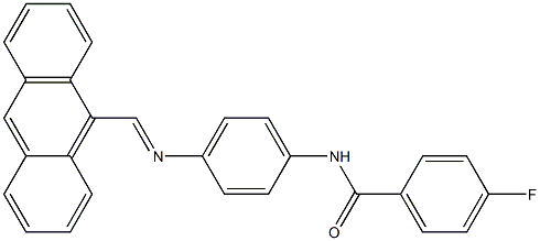 N-{4-[(9-anthrylmethylene)amino]phenyl}-4-fluorobenzamide Struktur