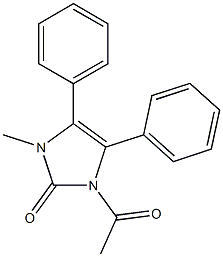 1-acetyl-3-methyl-4,5-diphenyl-1,3-dihydro-2H-imidazol-2-one Structure