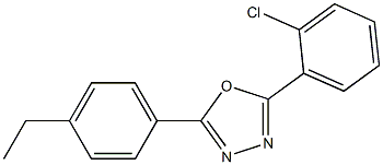 2-(2-chlorophenyl)-5-(4-ethylphenyl)-1,3,4-oxadiazole Structure