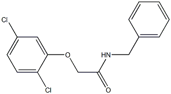 2-[(2,5-dichlorophenyl)oxy]-N-(phenylmethyl)acetamide,,结构式