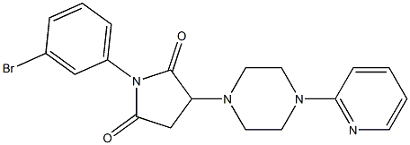 1-(3-bromophenyl)-3-[4-(2-pyridinyl)-1-piperazinyl]-2,5-pyrrolidinedione