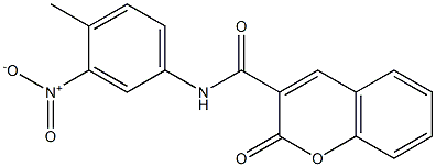 N-{3-nitro-4-methylphenyl}-2-oxo-2H-chromene-3-carboxamide,,结构式