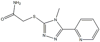 2-{[4-methyl-5-(2-pyridinyl)-4H-1,2,4-triazol-3-yl]sulfanyl}acetamide Struktur