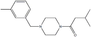 1-(3-methylbenzyl)-4-(3-methylbutanoyl)piperazine Struktur