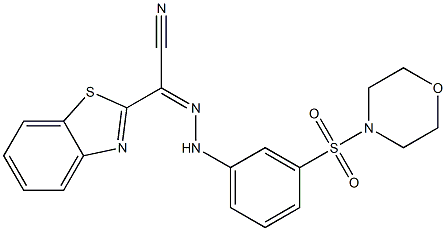 1,3-benzothiazol-2-yl{[3-(4-morpholinylsulfonyl)phenyl]hydrazono}acetonitrile|