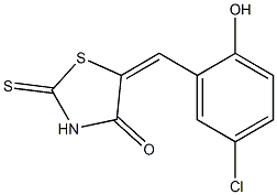 5-(5-chloro-2-hydroxybenzylidene)-2-thioxo-1,3-thiazolidin-4-one,,结构式