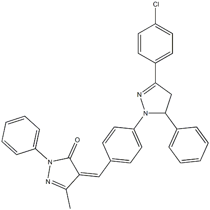 4-{4-[3-(4-chlorophenyl)-5-phenyl-4,5-dihydro-1H-pyrazol-1-yl]benzylidene}-5-methyl-2-phenyl-2,4-dihydro-3H-pyrazol-3-one