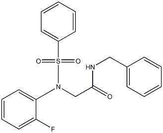 N-benzyl-2-[2-fluoro(phenylsulfonyl)anilino]acetamide Struktur