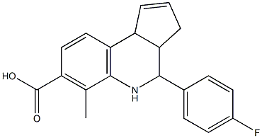 4-(4-fluorophenyl)-6-methyl-3a,4,5,9b-tetrahydro-3H-cyclopenta[c]quinoline-7-carboxylic acid Struktur