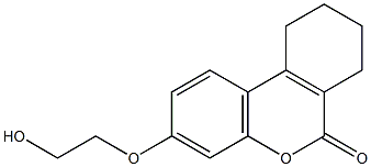 3-(2-hydroxyethoxy)-7,8,9,10-tetrahydro-6H-benzo[c]chromen-6-one 化学構造式