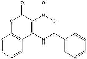 4-(benzylamino)-3-nitro-2H-chromen-2-one Struktur