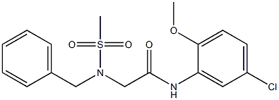  2-[benzyl(methylsulfonyl)amino]-N-(5-chloro-2-methoxyphenyl)acetamide