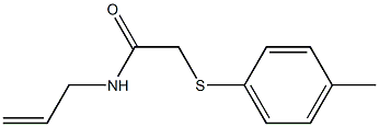 N-allyl-2-[(4-methylphenyl)sulfanyl]acetamide 化学構造式
