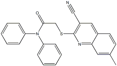 2-[(3-cyano-7-methyl-2-quinolinyl)sulfanyl]-N,N-diphenylacetamide