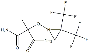 2-{[2,2-bis(trifluoromethyl)-1-aziridinyl]oxy}-2-methylmalonamide 结构式