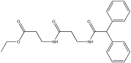 ethyl 3-({3-[(diphenylacetyl)amino]propanoyl}amino)propanoate 化学構造式