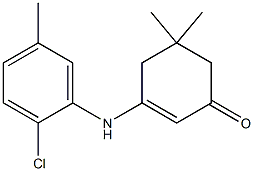 3-(2-chloro-5-methylanilino)-5,5-dimethyl-2-cyclohexen-1-one,,结构式
