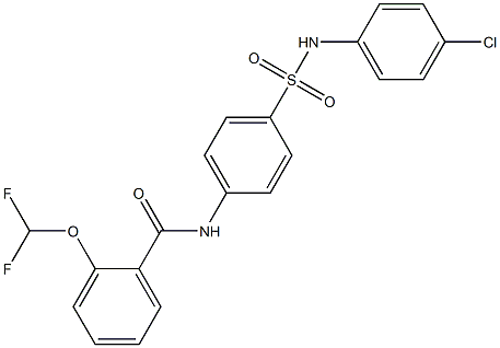N-{4-[(4-chloroanilino)sulfonyl]phenyl}-2-(difluoromethoxy)benzamide Struktur