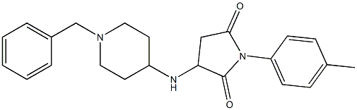3-[(1-benzyl-4-piperidinyl)amino]-1-(4-methylphenyl)-2,5-pyrrolidinedione Structure