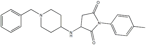 3-[(1-benzyl-4-piperidinyl)amino]-1-(4-methylphenyl)-2,5-pyrrolidinedione 结构式