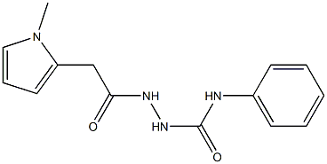2-[(1-methyl-1H-pyrrol-2-yl)acetyl]-N-phenylhydrazinecarboxamide Struktur