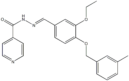 N'-{3-ethoxy-4-[(3-methylbenzyl)oxy]benzylidene}isonicotinohydrazide Structure
