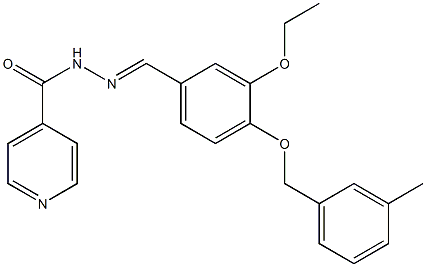 N'-{3-ethoxy-4-[(3-methylbenzyl)oxy]benzylidene}isonicotinohydrazide Struktur