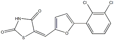 5-{[5-(2,3-dichlorophenyl)-2-furyl]methylene}-1,3-thiazolidine-2,4-dione Structure