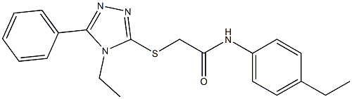 N-(4-ethylphenyl)-2-[(4-ethyl-5-phenyl-4H-1,2,4-triazol-3-yl)sulfanyl]acetamide Struktur