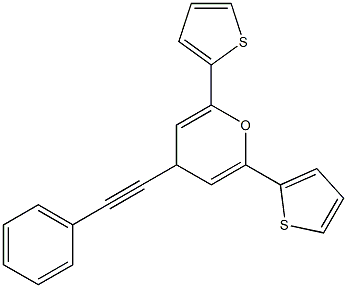 4-(phenylethynyl)-2,6-di(2-thienyl)-4H-pyran,,结构式