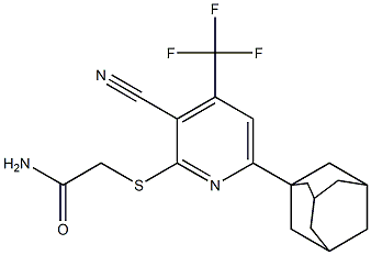 2-{[6-(1-adamantyl)-3-cyano-4-(trifluoromethyl)pyridin-2-yl]sulfanyl}acetamide