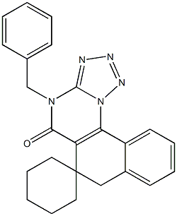 4-benzyl-6,7-dihydrospiro(benzo[h]tetraazolo[1,5-a]quinazoline-6,1'-cyclohexane)-5(4H)-one