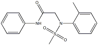 2-[2-methyl(methylsulfonyl)anilino]-N-phenylacetamide 结构式