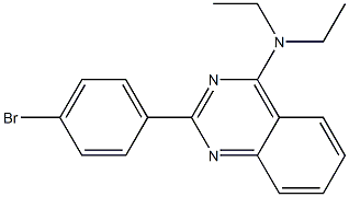 2-(4-bromophenyl)-N,N-diethyl-4-quinazolinamine 结构式