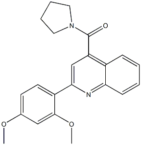 2-(2,4-dimethoxyphenyl)-4-(1-pyrrolidinylcarbonyl)quinoline Structure