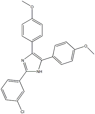 2-(3-chlorophenyl)-4,5-bis[4-(methyloxy)phenyl]-1H-imidazole,,结构式