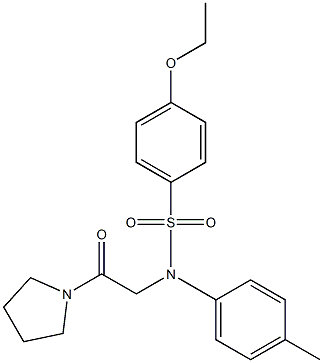 4-ethoxy-N-(4-methylphenyl)-N-[2-oxo-2-(1-pyrrolidinyl)ethyl]benzenesulfonamide Structure