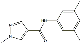 N-(3,5-dimethylphenyl)-1-methyl-1H-pyrazole-4-carboxamide,,结构式