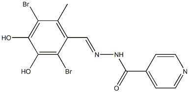 N'-(2,5-dibromo-3,4-dihydroxy-6-methylbenzylidene)isonicotinohydrazide