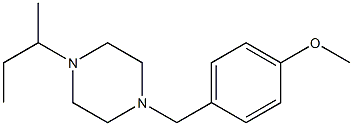 4-[(4-sec-butyl-1-piperazinyl)methyl]phenyl methyl ether Struktur